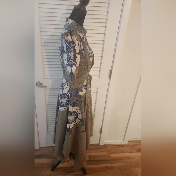 Making the Cut Season olive lace up midi Shirt Dress Sz XS New with tags - Picture 9 of 14